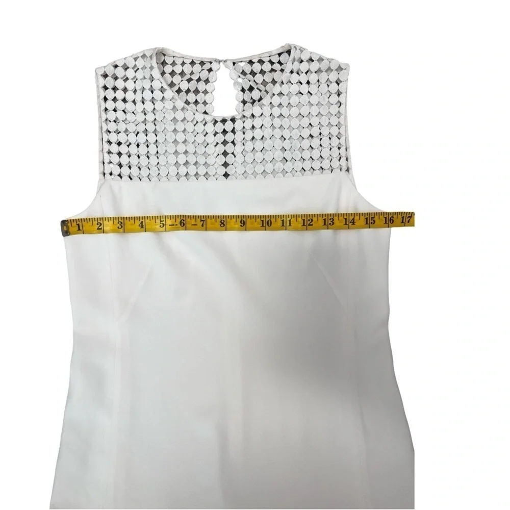 AKRIS Punto White Embroidered Dress NWOT Size 4 - Picture 10 of 16